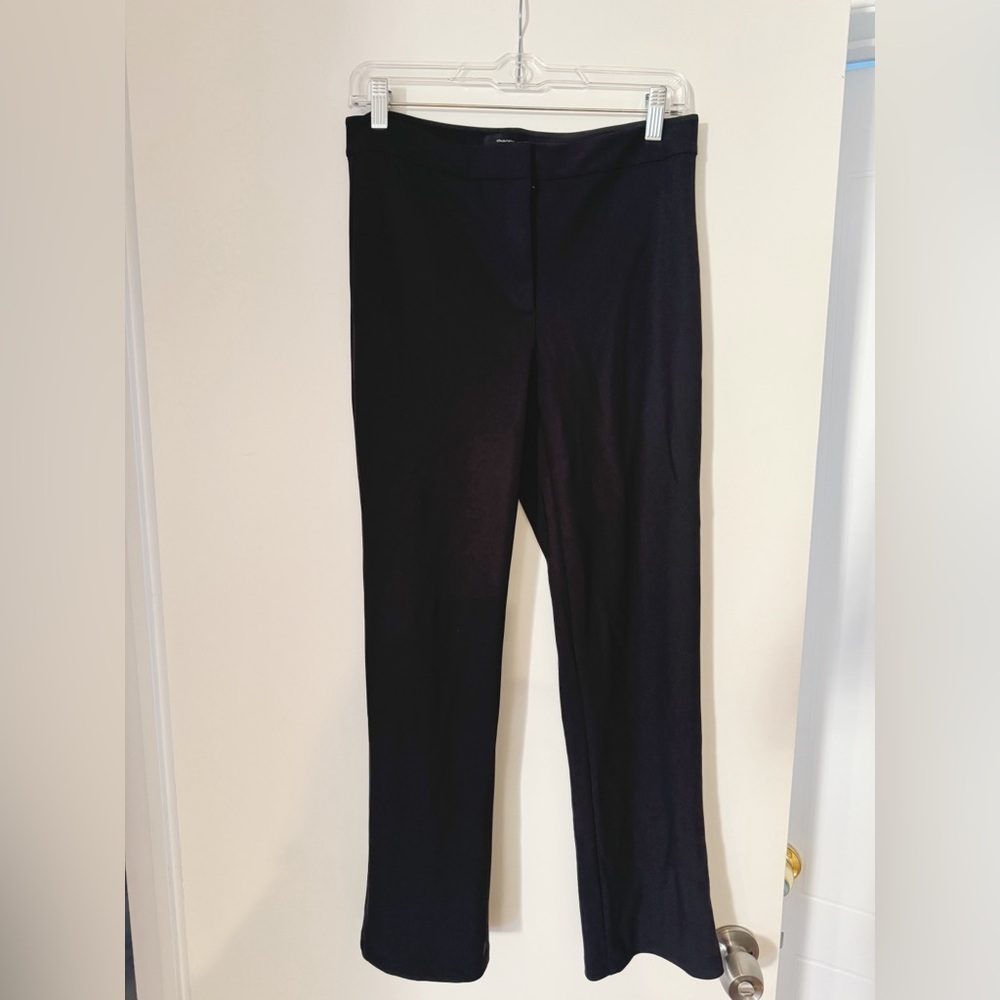 Theory black scuba material work pants
